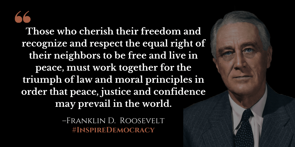 Citation de Franklin D. Roosevelt 