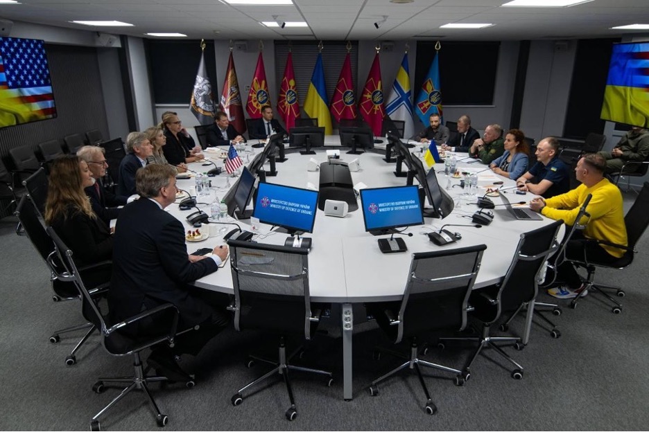 Members of the McCain Institute’s Ukraine Business Alliance at the Ministry of Defense.