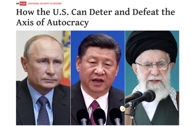 How the US can deter and defeat the axis of autocracy article screenshot.