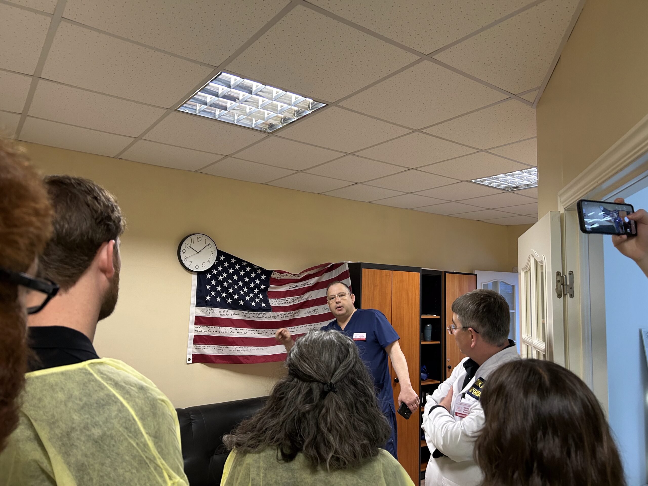 Mechnikov Hospital, one of the busiest combat trauma centers in the world, to speak with surgeons and staff working in extraordinarily difficult conditions. The chief of the trauma unit showed the