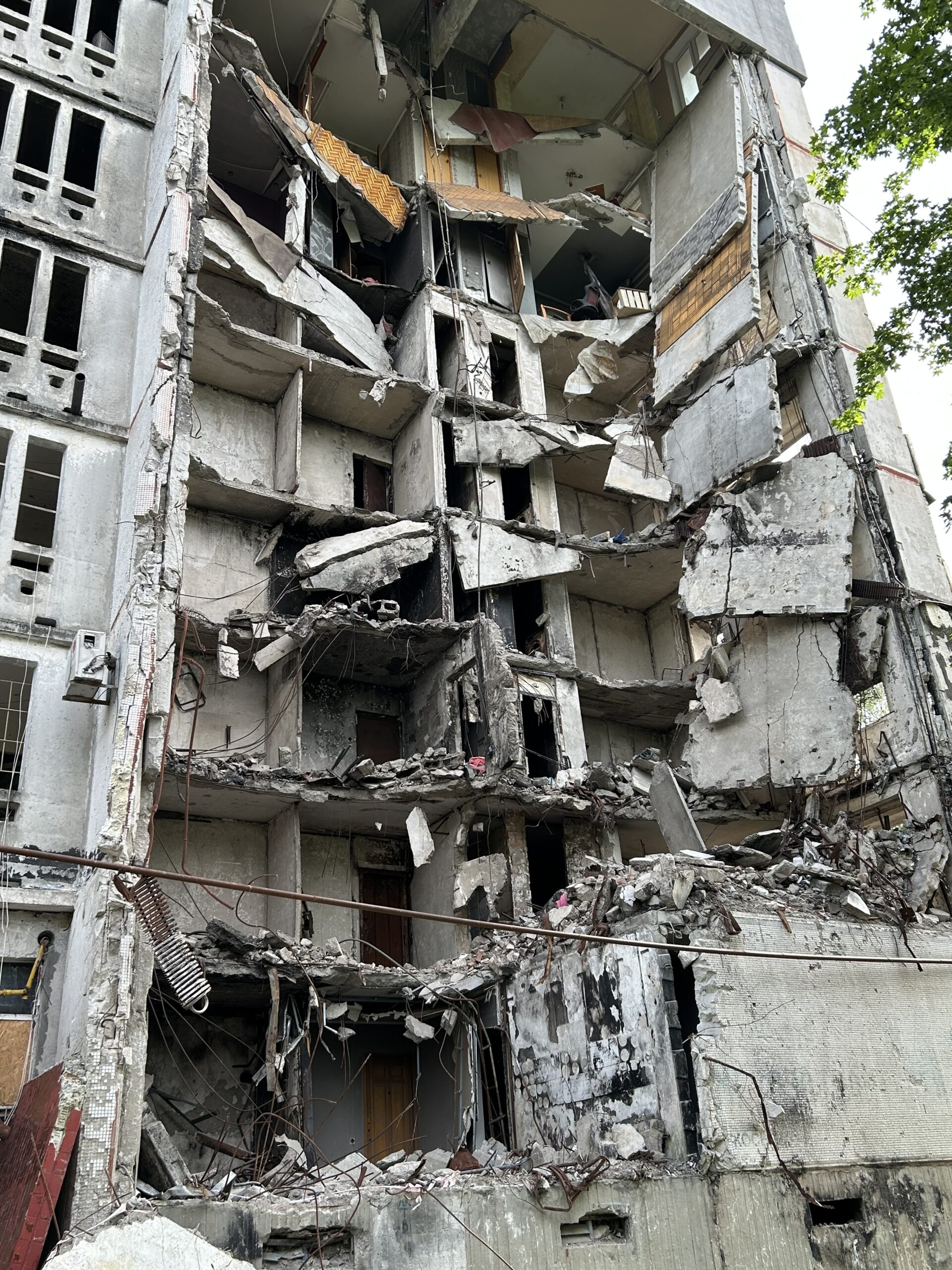 Decimated apartment in Kharkiv
