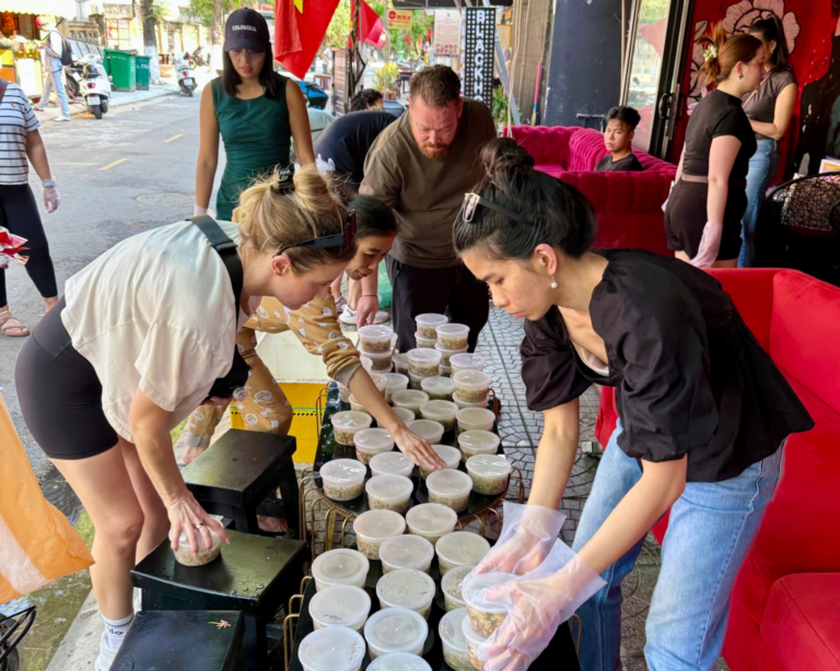 McCain Global Leaders working at the Da Nang soup kitchen.